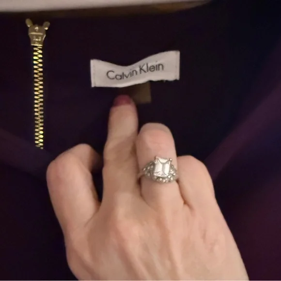 Calvin Klein Plum Long Sleeve Dress - Picture 3 of 3